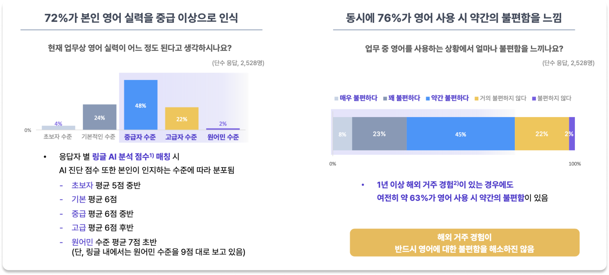 직장인 영어 사용 행태 이미지.